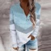 Blue Skies Chevron Zipper Sweater
