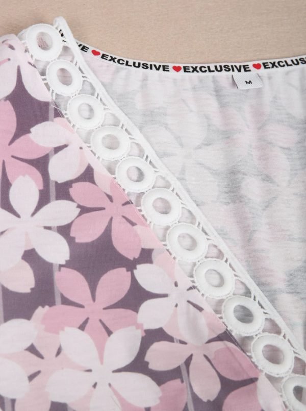 Attractive Short Sleeve Floral Print Top