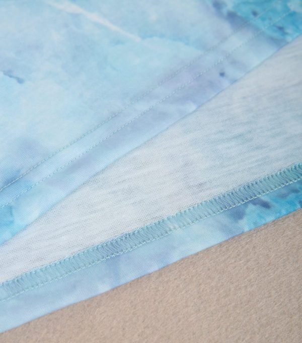 Ocean Dream Blue Marble Print Top