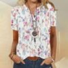 Youthful Print Short Sleeve Top