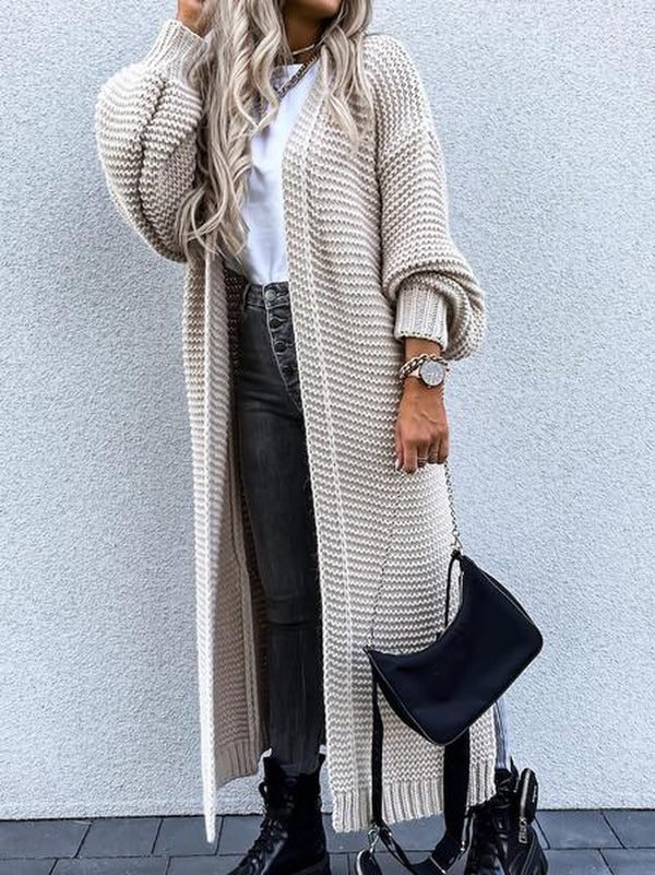 Ivory Plain Open Front Cardigan