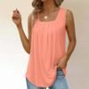 Sweet Sleeveless Plain Tank Top